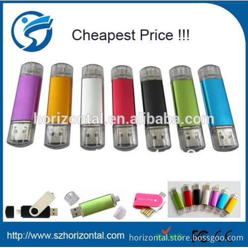 Samll MOQ colorful 16GB crystal OTG usb3.0 smartphone flash drive